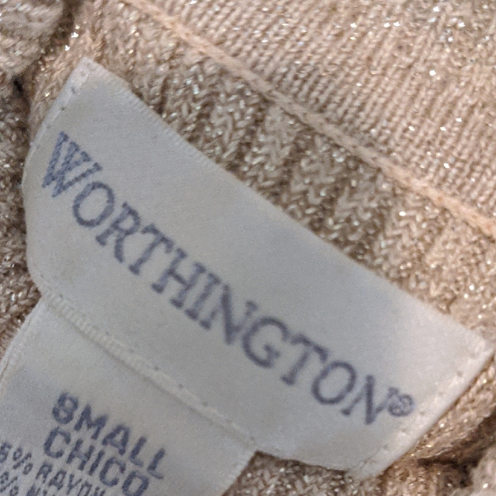 Worthington Shimmering Gold Turtleneck Sweater - Picture 3 of 8